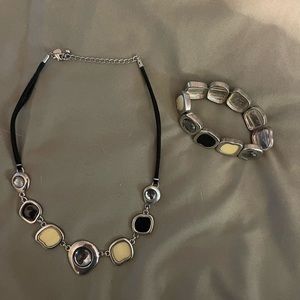 Lia Sophia choker necklace and matching bracelet